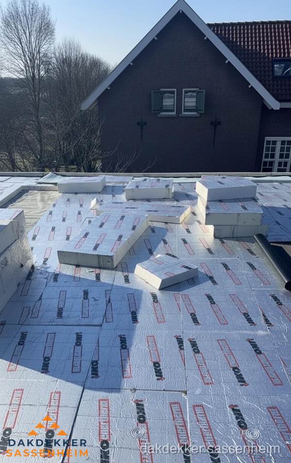 IKO PIR isolatieplaten op plat dak in Sassenheim