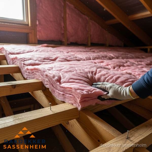 Dakisolatie met glaswol op zolder in Sassenheim